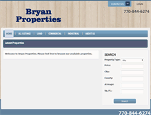 Tablet Screenshot of bryanproperties.com